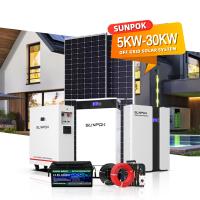 Panel solar eficiente Desactivado de la red Los paneles solares Sistema para el hogar 8kw 10kw 5kw Sistema de energía solar Completo Completo para el hogar