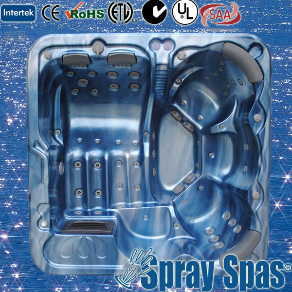 Acrylic duoLove seat massage outdoor acrylic hot tub with 1*0.5HP, programmable circ pump