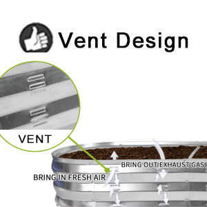 Planter Boxs, Garden Boxes, Galvanized Steel Raised Garden Bed Kit Planter Raised Box With Safety Rubber Edging Strip