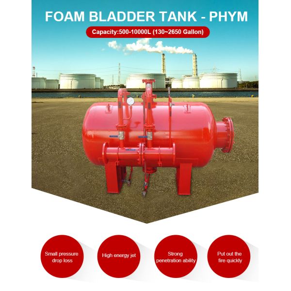 Carbon Steel 10000L Foam Fire Fighting System Vertical Foam Bladder Tank