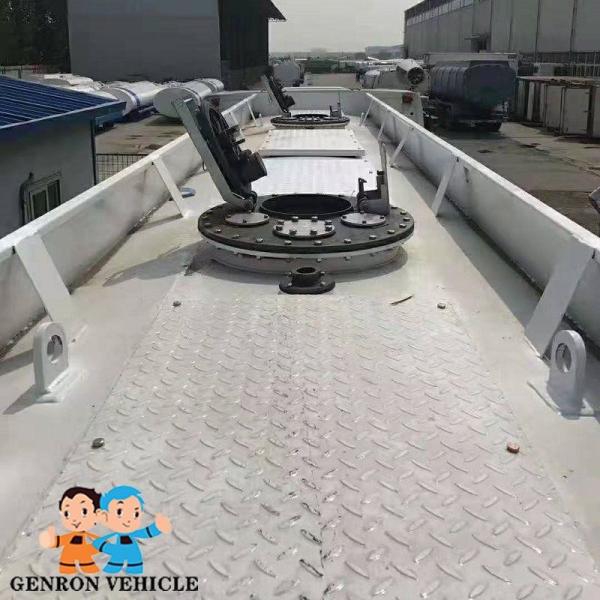 White ISO Anti Seismic Skeleton Enclosed Liquid Tanker Trailer