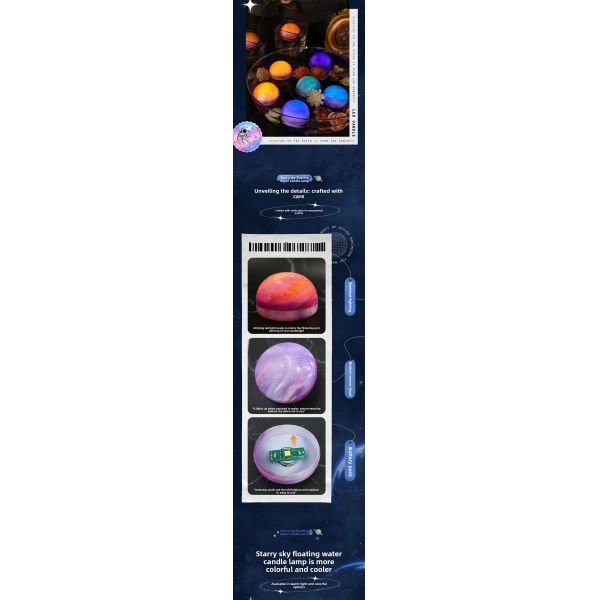 Colorful Water Activated Floating Candles Semicircle Mini Floating Candles Eco Friendly