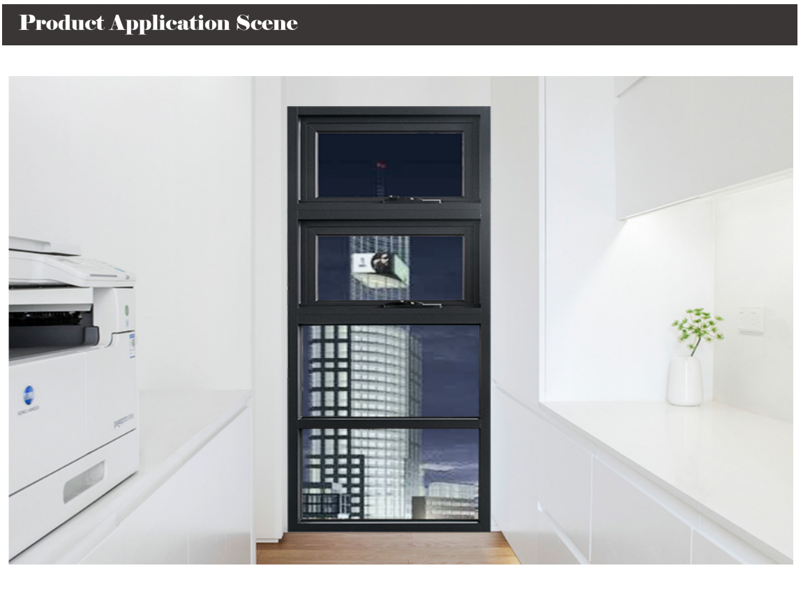 Silver Anodized Frame Aluminum Awning Windows Horizontal Tilt And Swing