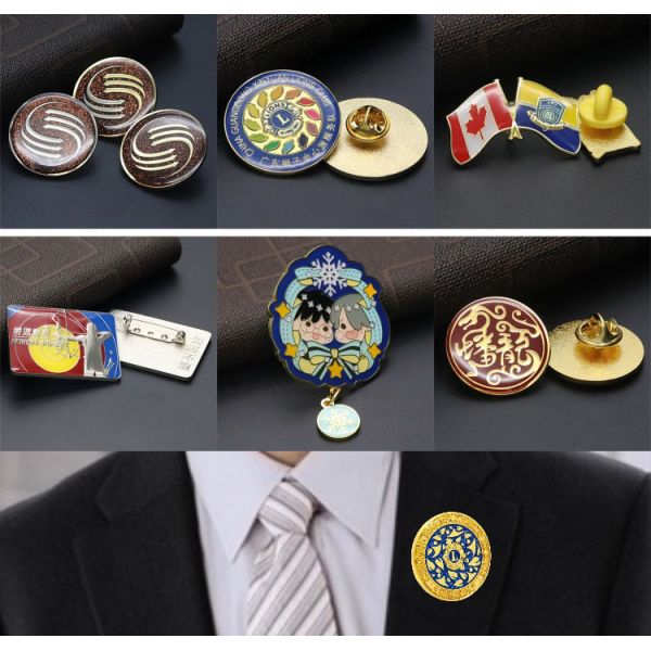 Custom Hard Enamel & Color Epoxy Pins - Magnetic Flower Love Design Metal Badges, Eco-Friendly (Factory Wholesale)
