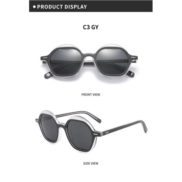 Irregular Acetate Optical Frames 2 LAYER Glasses Lenses Can Be Replaced