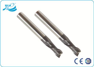 Solid Carbide Cutting Tool Flat End Mills For Stainless Steel TialN / TiCN Coating