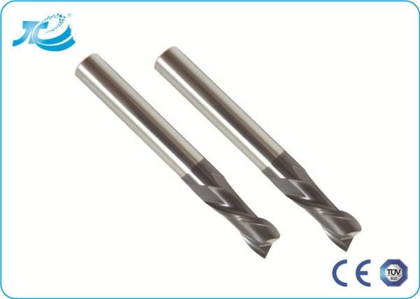Solid Carbide Cutting Tool Flat End Mills For Stainless Steel TialN / TiCN Coating