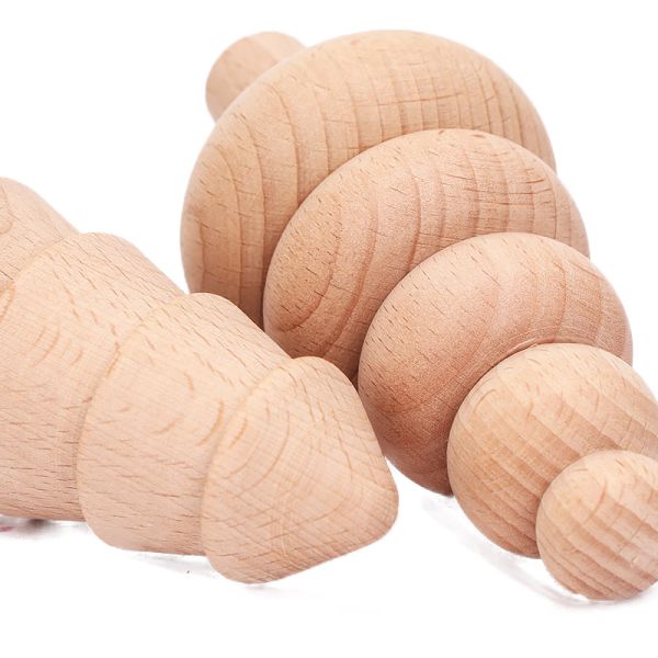 L'arc-en-ciel 35.5cm a coloré le grand bébé en bois de blocs constitutifs