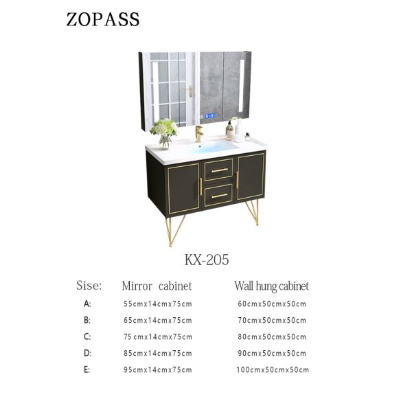 Отсутствие цвета Брауна шкафа тщеты Bathroom оксидации изготовленного на заказ темно-синего