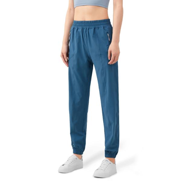 Ioga Sweatpants das calças 130gsm do basculador da ioga dos bolsos do zíper de Quickdrying mais o tamanho