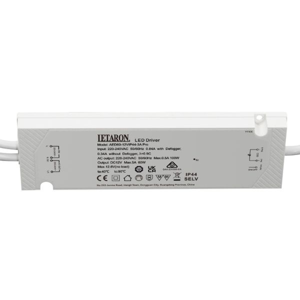 Flicker Free Constant Voltage Led Light Driver Led Power Supply 60w For Bathroom Lighting