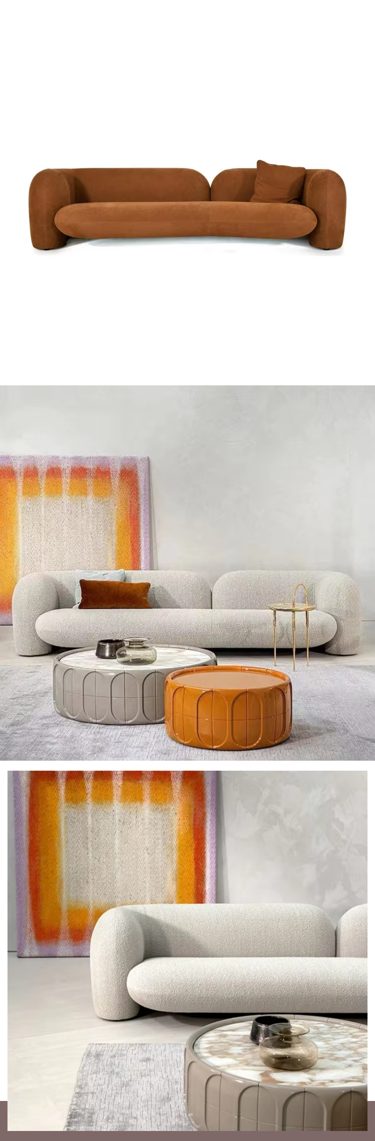 Hotel Luxury Customizable Made Villa Furniture Modular Sofa Set One Stop Solution Modern Italian High End Apartment Furniture