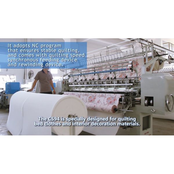 High Rigidity Automatic Computerized Quilting Machine, 94 Inches High Speed