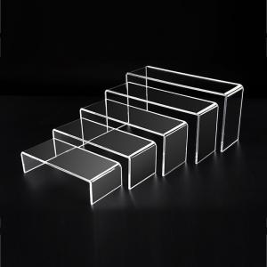 5pcs Acrylic Display Stands Pedestal U Shape Clear Acrylic Shelf Riser Showcase