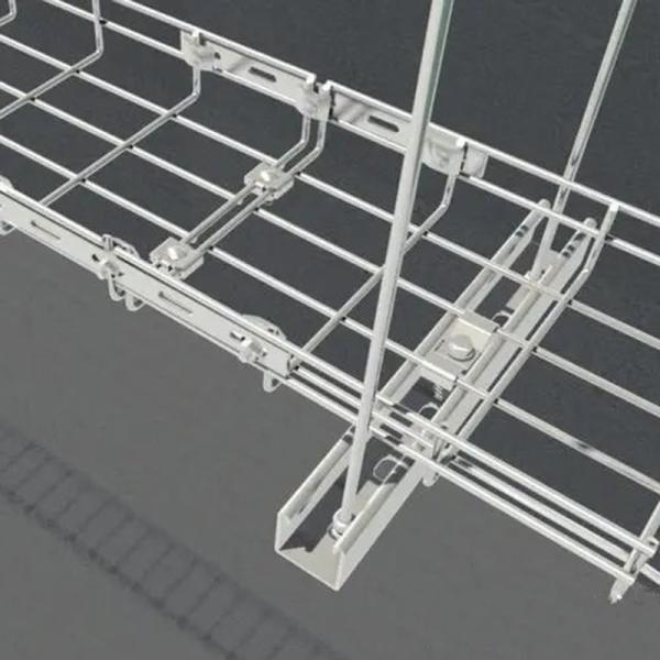 industrial / commercial Grid Cable Tray , Linear Stainless Steel Wire Basket Cable Tray