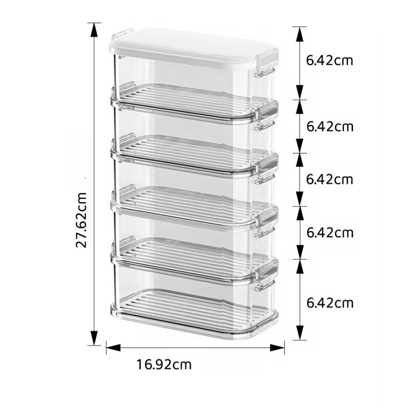 Lunch Boxes Transparent Large Capacity Kitchen Organizer Dry Food Storage Box Kitchen Storage Containers Household Items