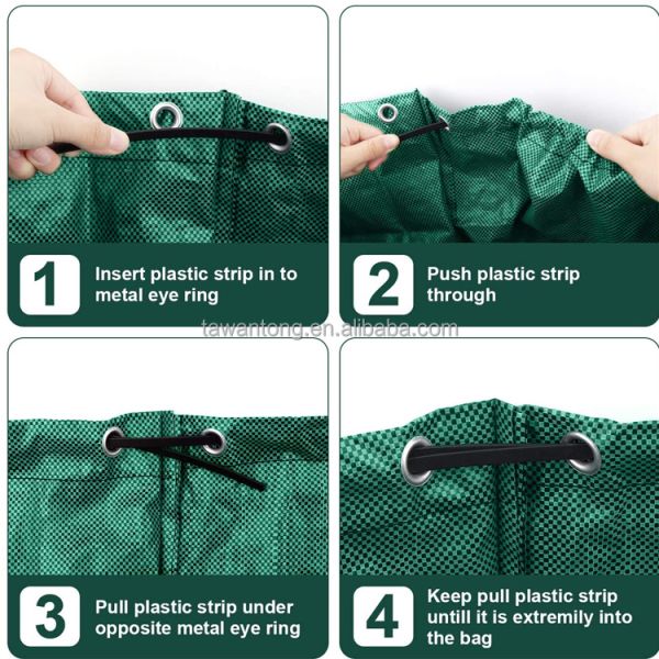 Свертываемые садовые мешки для мусора Тяжелые мешки для мусора для газона бассейн двор Листный мешок Сезон Зима