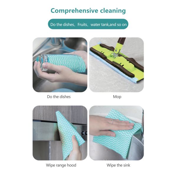 Wavy Line Spunlace Nonwoven Cleaning Wipes For Kitchen Wet Wipes