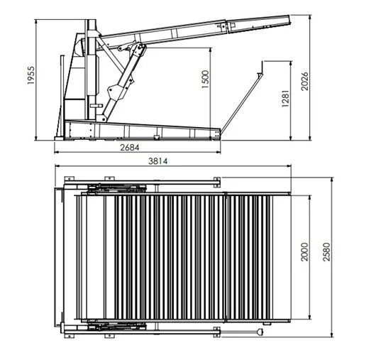 Simple Car Parking Lift 2.7ton Electric Hydraulic Tilting Car Parking Lift