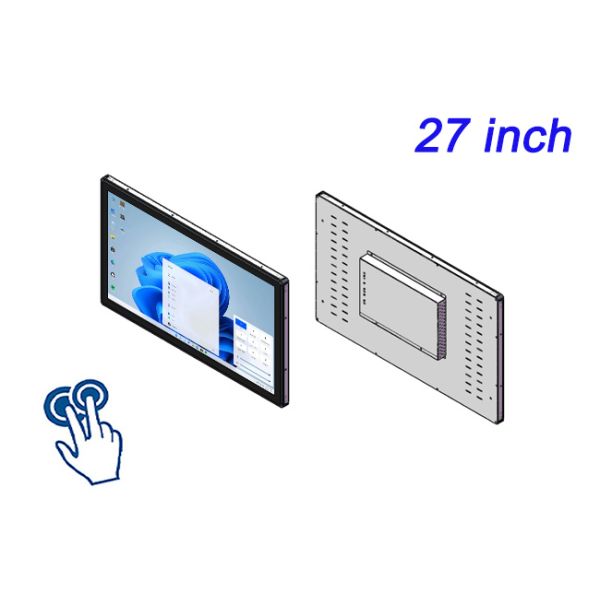 27 inch Widescreen Industrial Touch PC HMI Window IP65 Waterproof Embedded Industrial Panel PC
