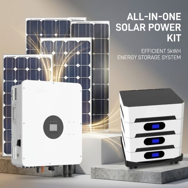 3KW 5kwh PV Solar Power System LiFePO4 Lithium Battery 220V 230V 240V IP54