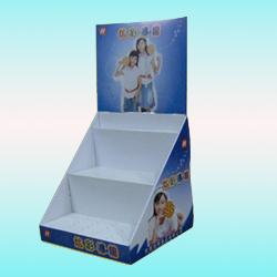 2 shelf green wire counter display rack