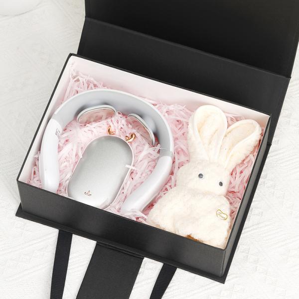 Black Foldable Gift Boxes One Piece Carry Handle Gift Presentation Box