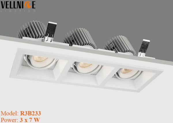 21W Adjustable LED Square Grille Mini Downlights 3000K 180mA IP20 Indoor Lamp