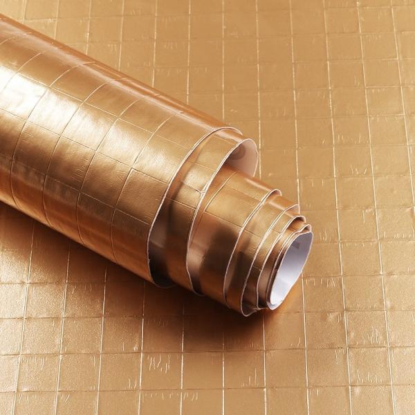 Water Proof Kitchen Wallpaper Oil Proof Vinyl Wallpaper Golden Wall Paper