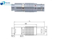 Conector de cabo masculino do Pin da alternativa FGG 0B 3 de Lemo para o conjunto de cabo de DIY