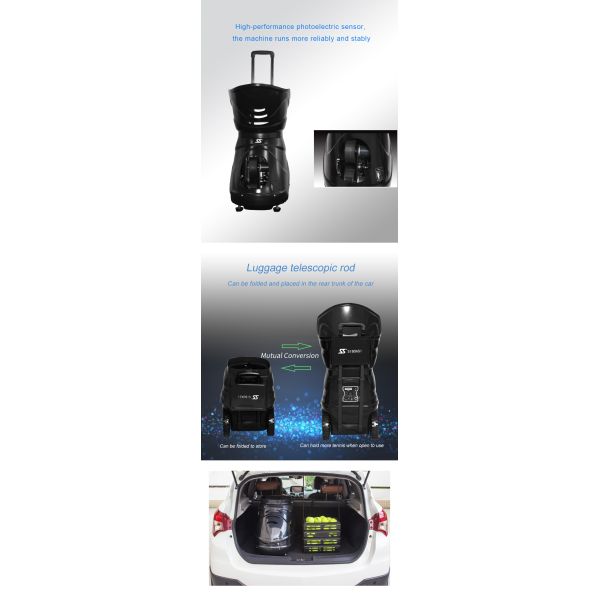 Máquina de controle remoto esperta do lançador da bola de tênis do LCD para o treinamento profundo