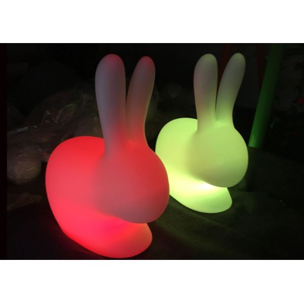 Стул кролика мебели зарева детей приведенный игрой с красочным светом, пластиков