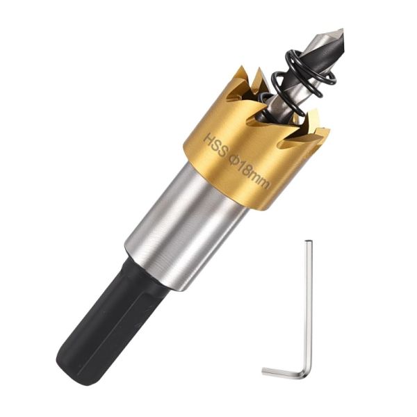 Industrial 18mm HSS-TiN Master Cutter | Reduced Friction Solution for Aluminum & Alloy Sheet Metal