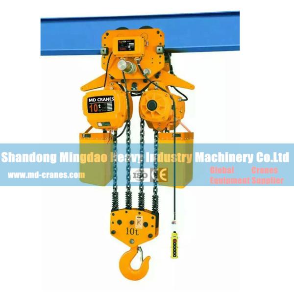 Top Quality China Made 10 Ton Electric Chain Hoist with Monorail Trolley