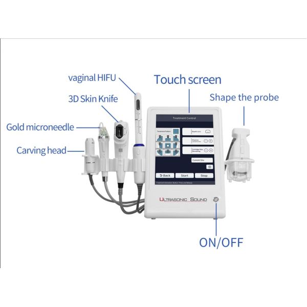 5 в 1 машине RF иглы HIFU микро- для морщинки извлекают уменьшение поднимаясь тела стороны