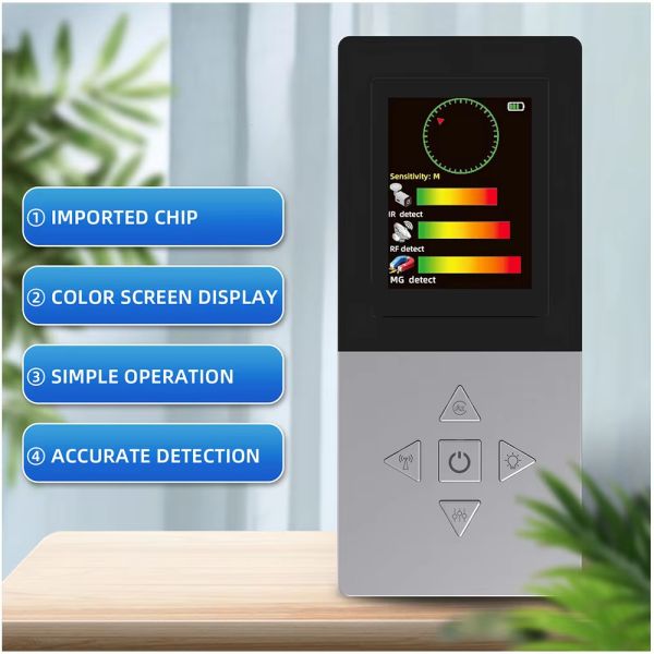 3.7V RF Signal Detector Heat Seeking AI Auto Scanner Hidden Cam GPS Tracker Wireless Signal Scanner