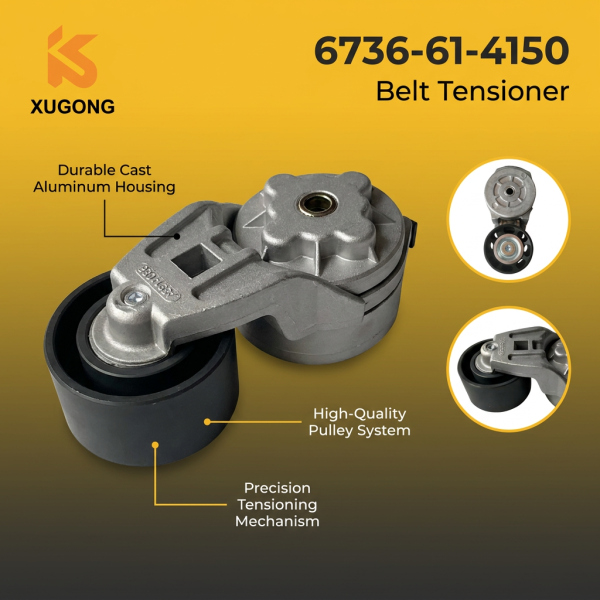 Construction Machinery Parts Diesel Engine Belt Tensioner 6736-61-4150 for KOMATSU PC200-6 Excavator Spare Parts