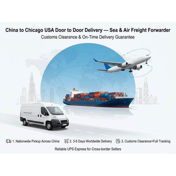China to Chicago USA Door to Door Delivery Sea and Air Freight Forwarder