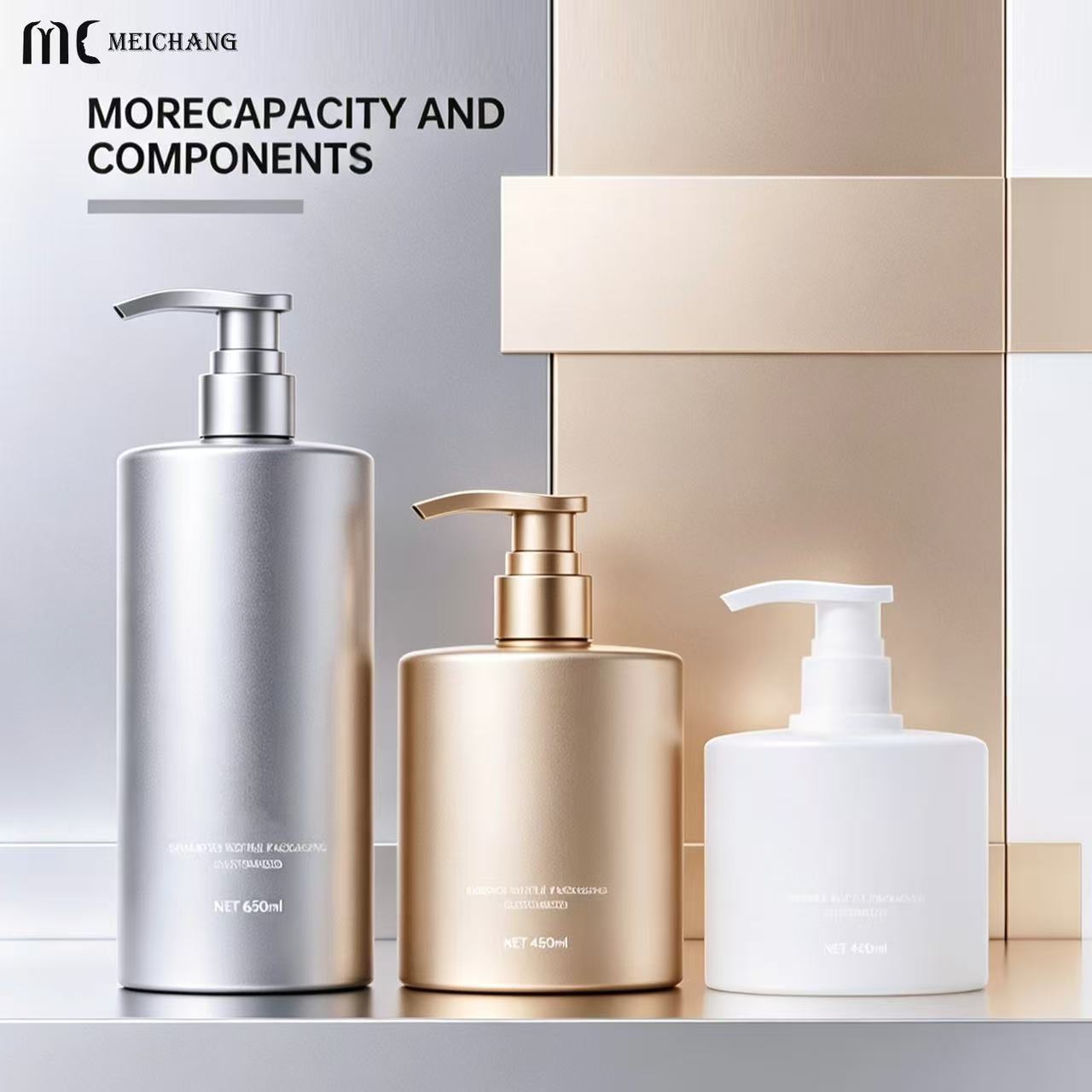 300ml, 450ml, 500ml and 650ml Biodegradable Body Wash Bottles – Sustainable Shower Gel & Body Wash Packaging Series(MC-336)
