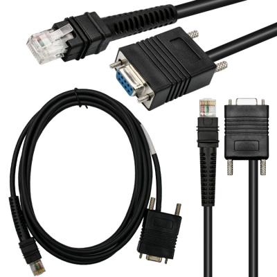 Barcode RS232 Scanner Cable , Serial RJ45 To DB9 Female Cable