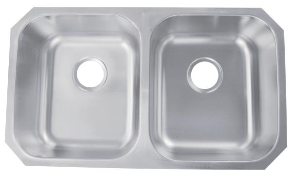 Residential Double Bowl Kitchen Sink 16G Thickness With Large Capacity