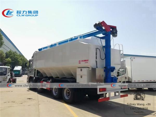 Caminhão elétrico da alimentação do volume da descarga do eixo helicoidal de Sanhuan 8x4 40m3