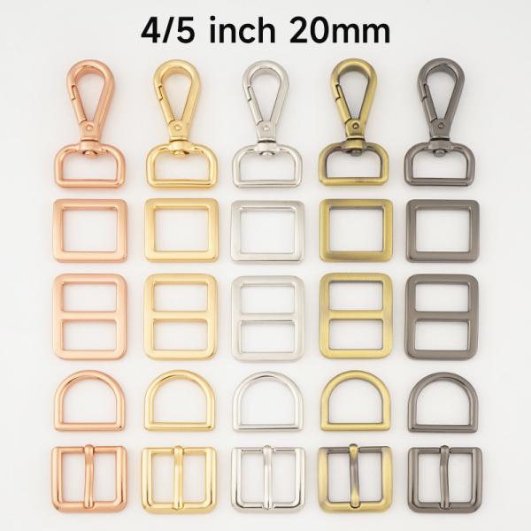 Ready Mould Bag Buckle 4/5 D Ring Slide and 1 Swivel Snap Hook for Handbag Hardware