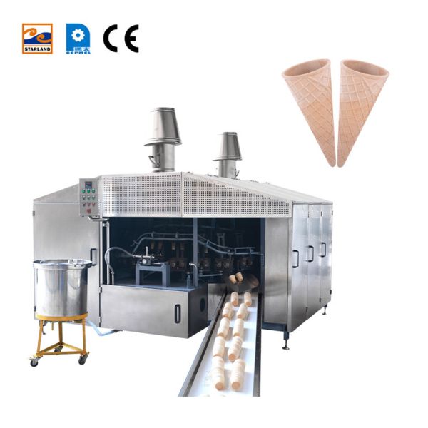 Свернутая машина 2200pcs/H конуса вафли печь для продовольственного магазина