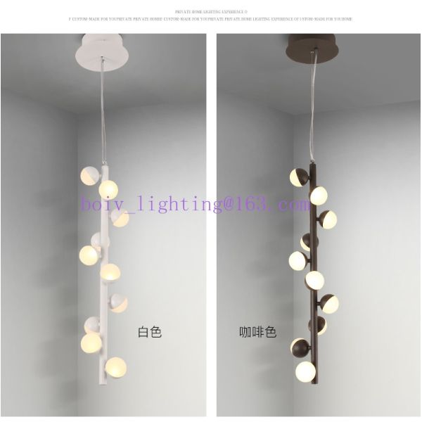 Acrylic Iron LED Pendant  Lightings Ball Shape 800*100*1500MM 36w