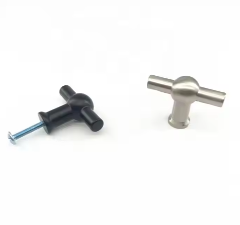 Modern Black Dresser Kitchen Cabinet T-Bar Pull Handle Factory Custom Zamak Material for Wardrobe Drawer Home Decoration