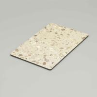 Panneau composite en aluminium de marbre de Terrazzo jaune clair A2 Panneau composite de 4 mm