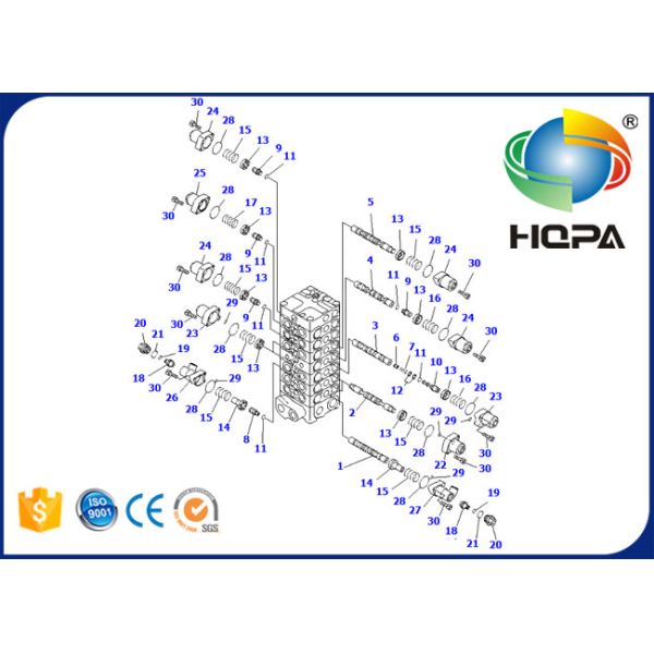 723-57-11800 723-57-11801 Main Control Valve Seal Kit For Komatsu PC130-7