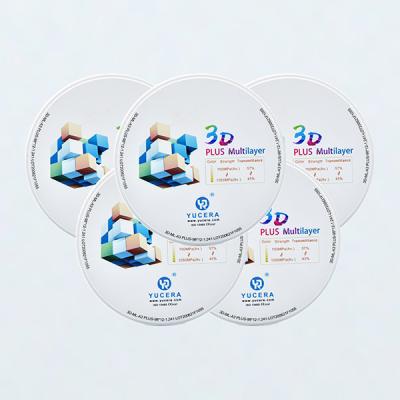 3D cerâmico dental mais a placa dental Multilayer da zircônia para a trituração do CAD CAM