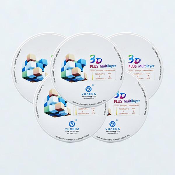3D cerâmico dental mais a placa dental Multilayer da zircônia para a trituração do CAD CAM